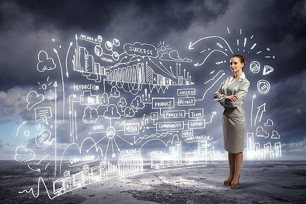 istock Business woman and  project 179504111