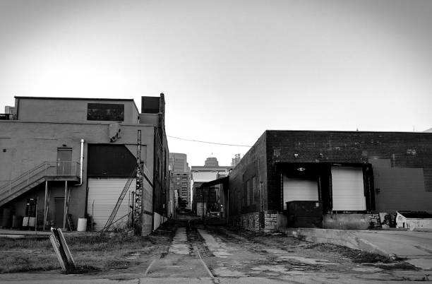 istock Black and White Old Buildings 1795041138