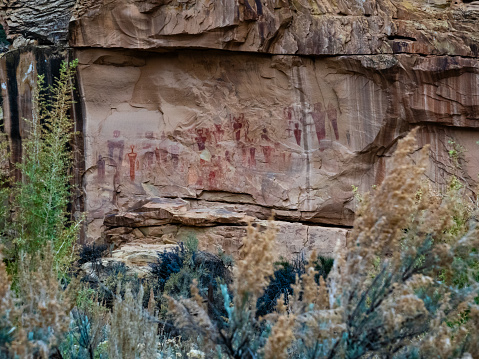 Ancient petroglyph. Fremont Culture, Utah.