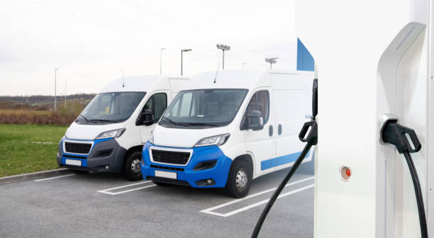 Electric vans with charging station