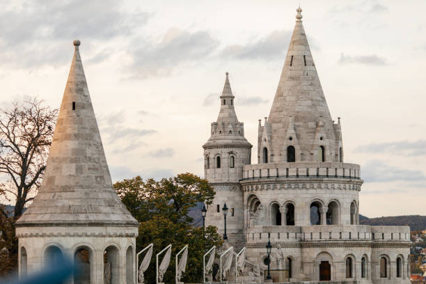 Fisherman's bastion overlooking Budapest city, Easter Europe, Hungary