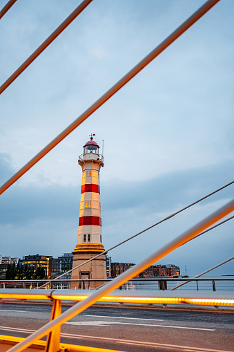 Lighthouse in Malmo in Sweden.