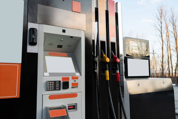 istock Self-service filling station with touchscreen. 1795080704