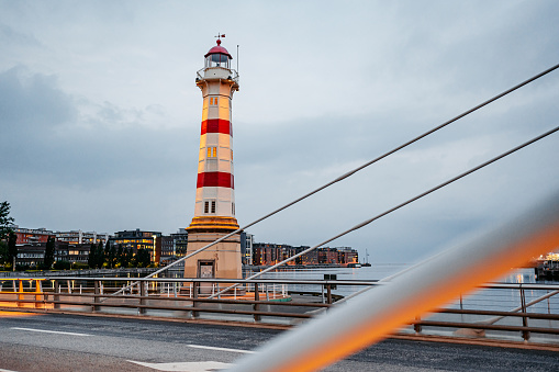 Lighthouse in Malmo in Sweden.