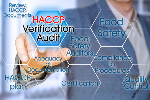 HACCP Verification AUDIT concept - Hazard Analysis and Critical Control Points - Food Safety and Quality Control in food industry