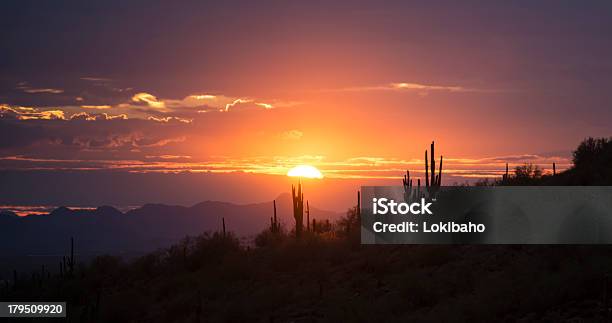 Beautiful Desert Hills Sunset Stock Photo - Download Image Now - Sunset, Arizona, West - Direction