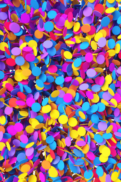 istock Close-up of Christmas colored confetti on a white background. 3d rendering illustration 1795104738