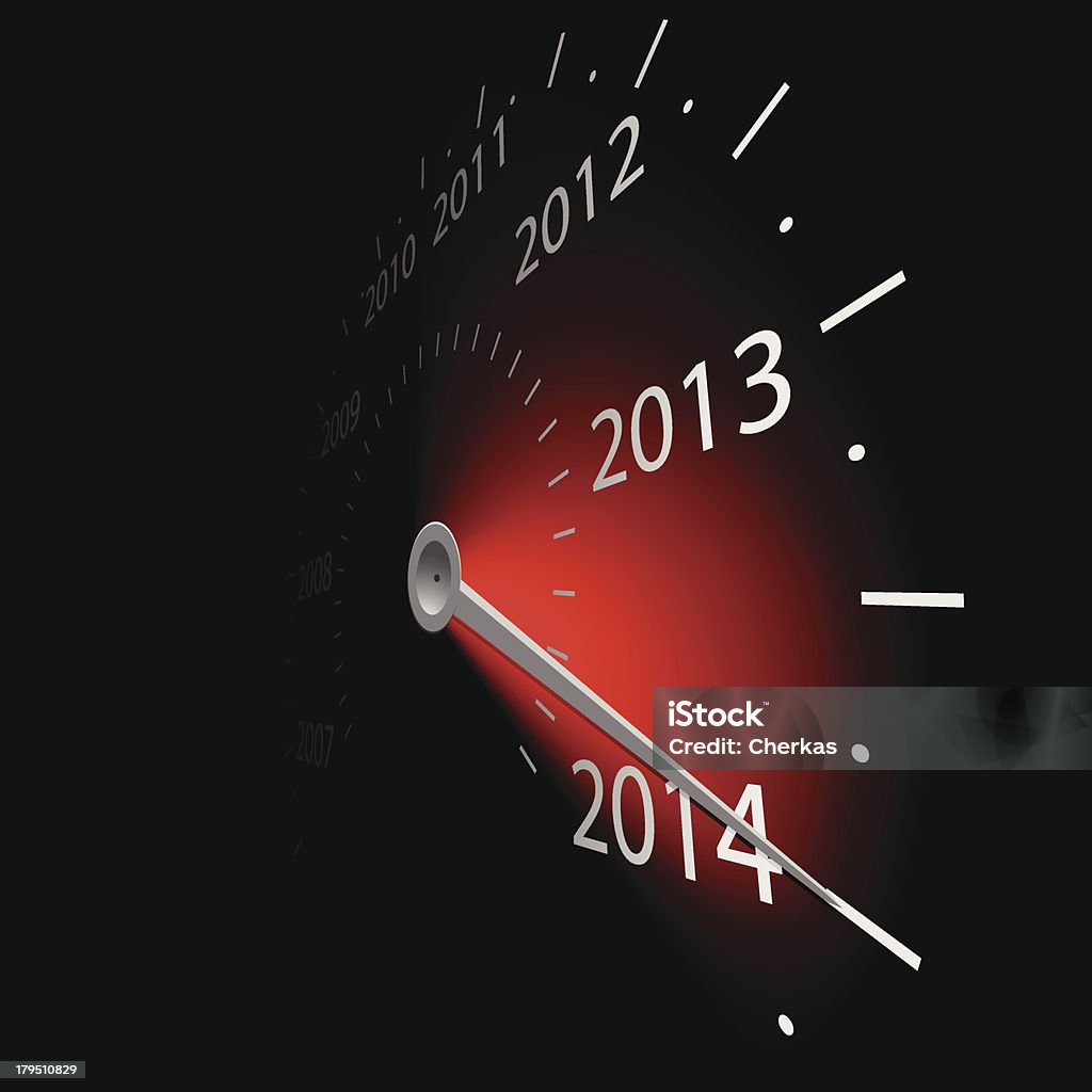 speedometer with the date of year Illustration of speedometer with the date of 2014 year. Vector EPS10 file. It has transparencies and the effects. 2014 stock vector