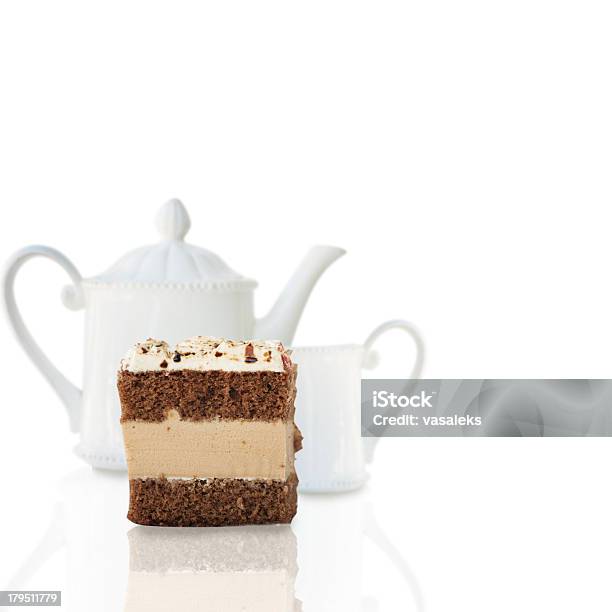초콜릿 케이크 및 차 정사각형 구성에 대한 스톡 사진 및 기타 이미지 - 정사각형 구성, 조각케이크, 0명