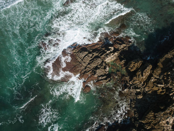 istock Sea and rocks from directly above 1795119779