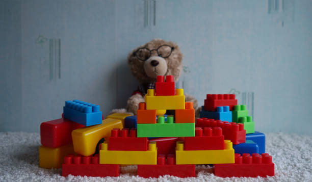 istock Children's toys, toy blocks, construction set. 1795140910
