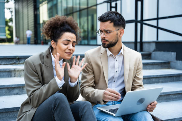 istock Business people colleagues and coworkers working on ideas progress innovation and solution. Market experts, sale and marketing employee, staff manager conversation and work on laptop out of office 1795151018