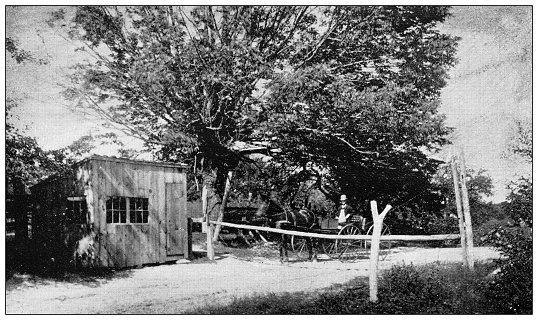 Antique image of Hampden County, Massachusetts: Springfield, Toll Gate