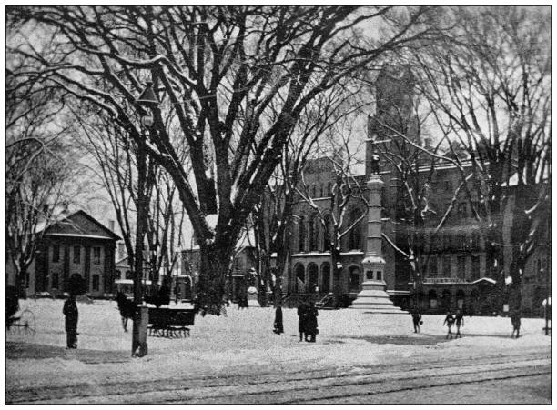 istock Antique image of Hampden County, Massachusetts: Springfield, Court Square 1795165568