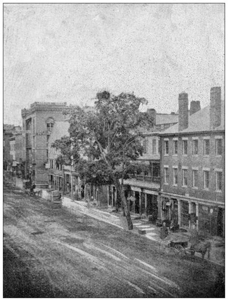 istock Antique image of Hampden County, Massachusetts: Springfield, Main Street 1795166096
