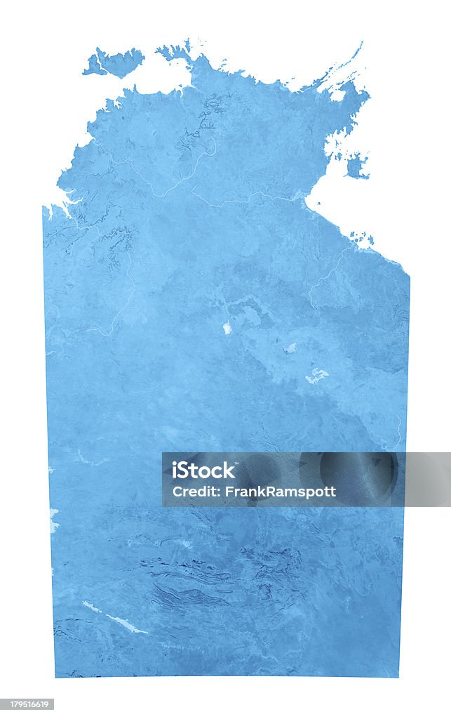 Territoire du Nord carte topographique isolé - Photo de Australie libre de droits