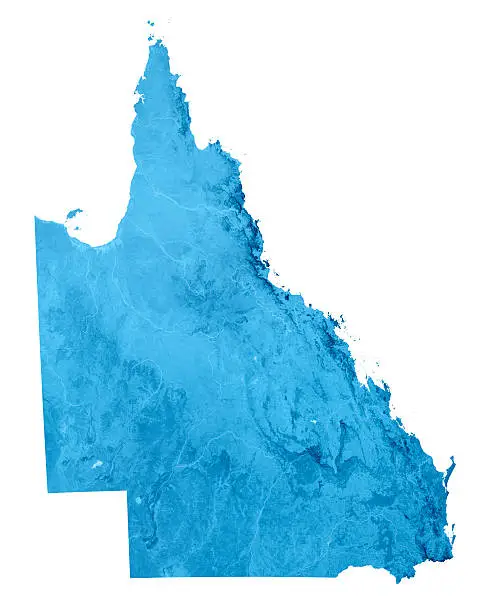 Photo of Queensland Topographic Map Isolated