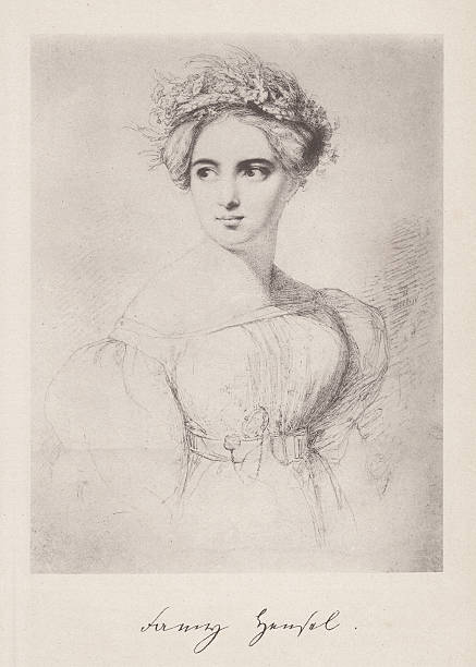 ilustrações, clipart, desenhos animados e ícones de fanny mendelssohn - german culture people women germany