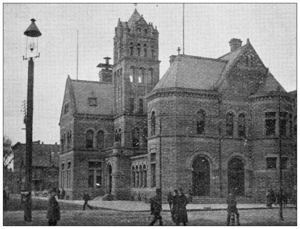 istock Antique image of Hampden County, Massachusetts: Springfield, Post Office 1795170960