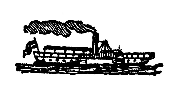 Antique image of Hampden County, Massachusetts: steamboat