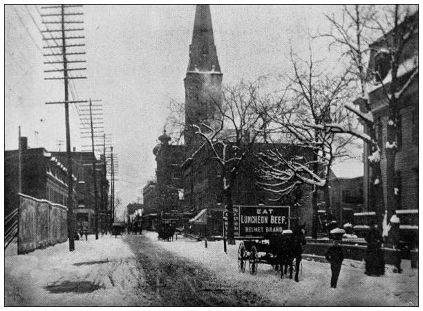 istock Antique image of Hampden County, Massachusetts: Springfield, East Bridge Street 1795171835