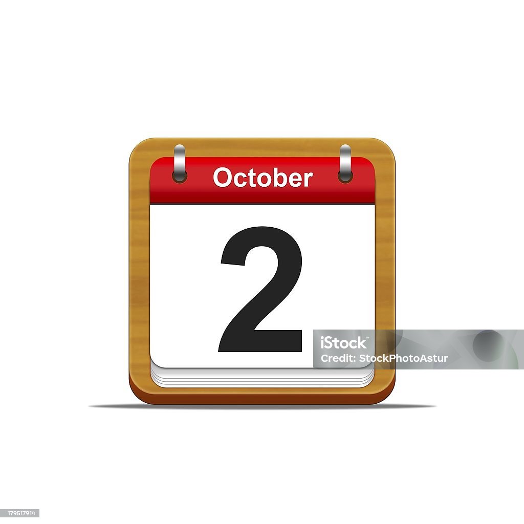 2 de octubre. - Foto de stock de Calendario libre de derechos