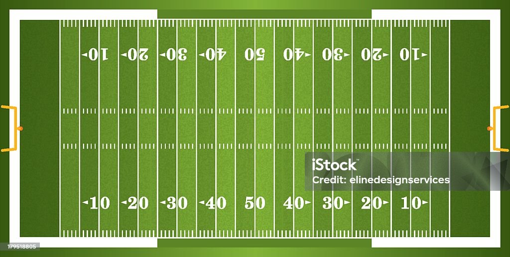 Текстурный Американский футбол поле Трава - Векторная графика Поле для американского футбола роялти-фри