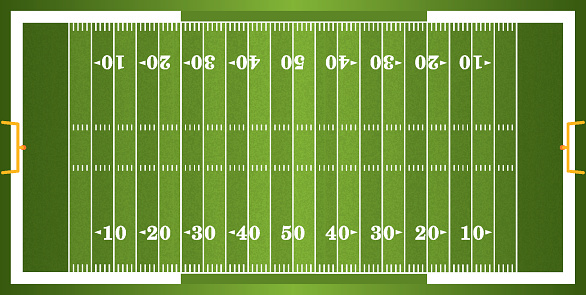 Textured Grass American Football Field