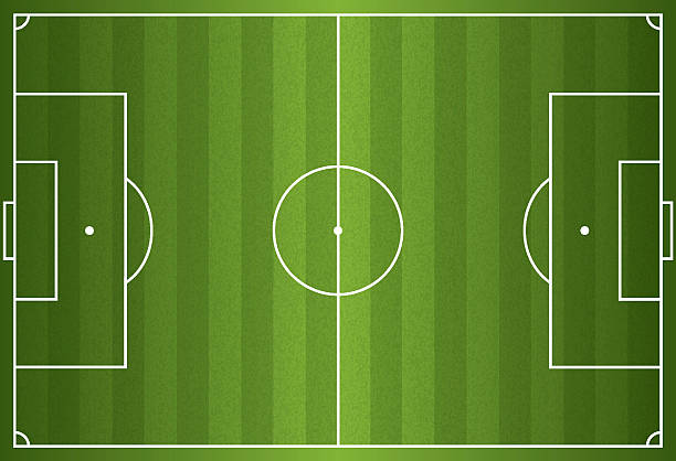 stockillustraties, clipart, cartoons en iconen met realistic vector of a football or soccer field - sportveld