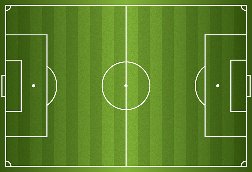 Realistic vector of a football or soccer field