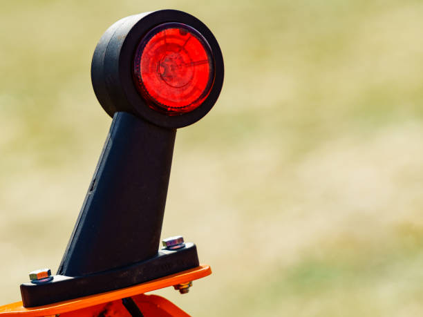 istock Red light lamp, detail of industry machine 1795194990