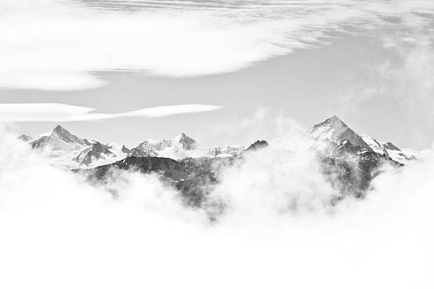 Paisagem Alpes. - fotografia de stock