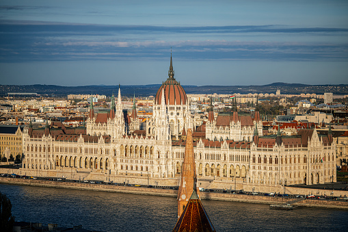 Parliament building in Budapest, Hungary is one of the most beautiful parliament building in Europe. Built in gothic style on Danube river waterfront.