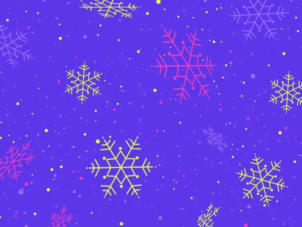 Vector illustration of Snow Modern Winter Holiday background