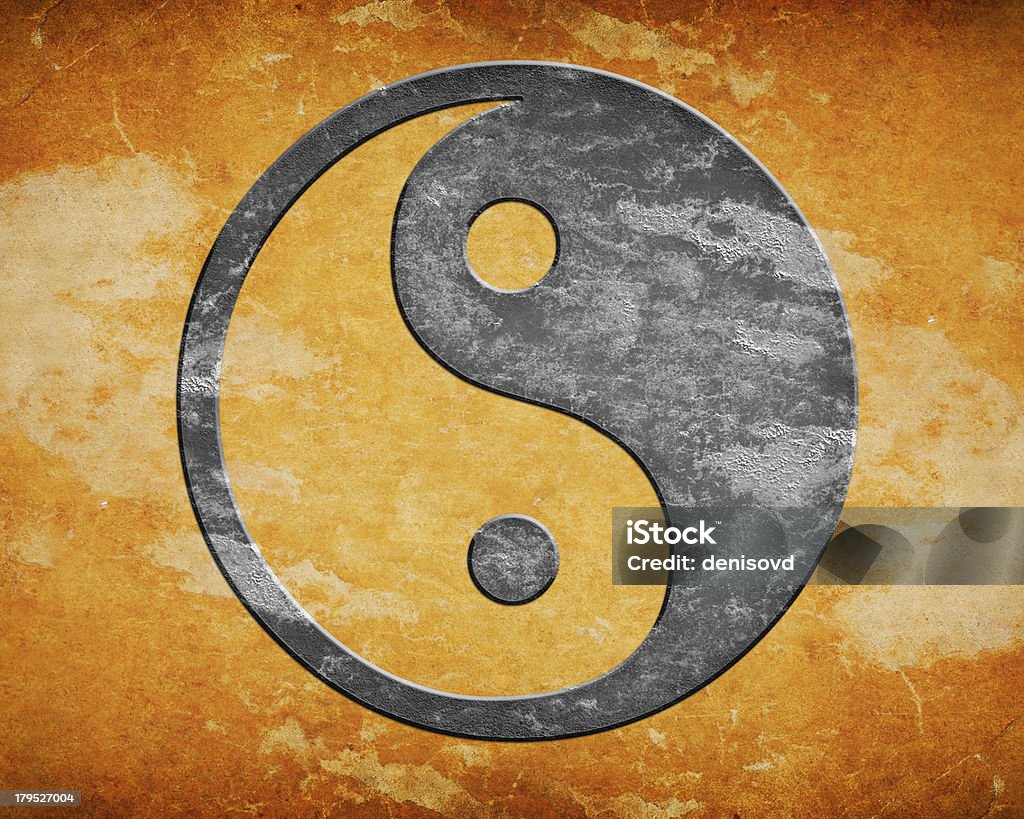 Grunge yin und yang-symbol - Lizenzfrei Abstrakt Stock-Illustration