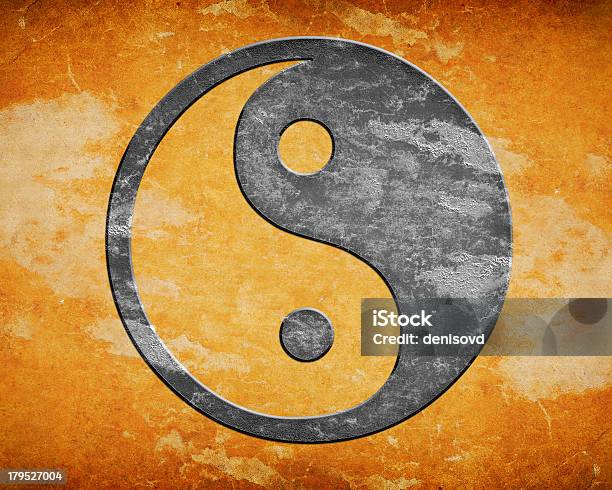 Grunge Yin Yang Symbol Stock Illustration - Download Image Now - Abstract, Backgrounds, Balance
