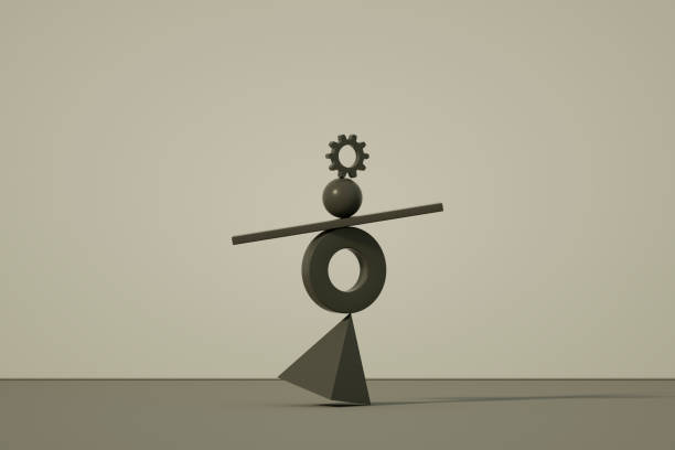 istock Balance, teamwork, minimal concept gray background 1795296254