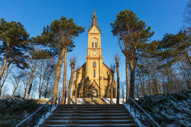 The church was built in 1891 in the Neo-Gothic style in the Tornkalns district of Riga