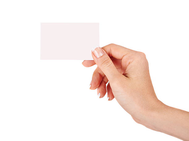 istock Female hand with a blank card 179530748