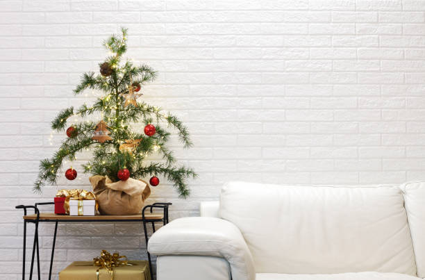 istock Vintage Christmas tree with gifts 1795326514