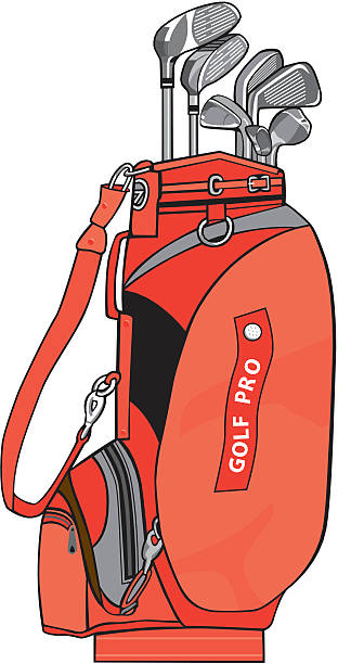 golf bag with clubs - 哥爾夫球袋 幅插畫檔、美工圖案、卡通及圖標