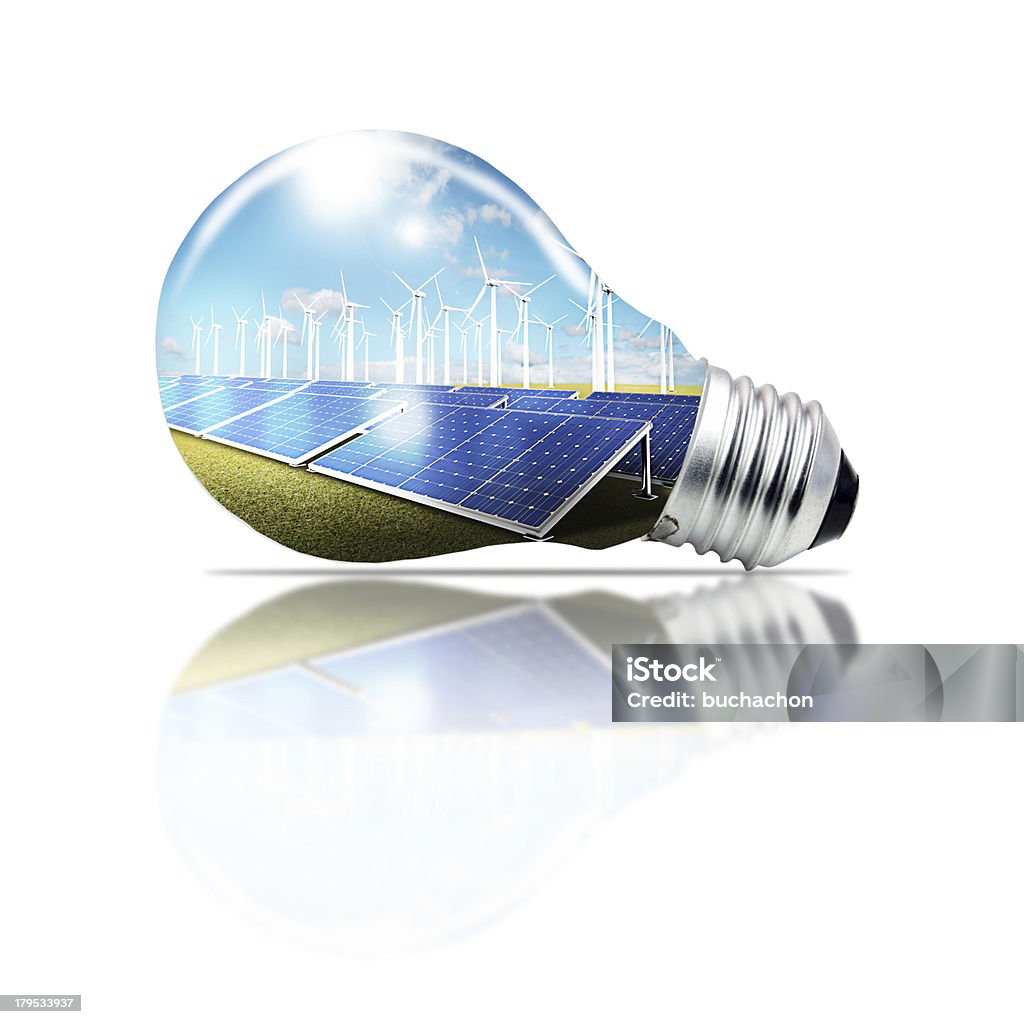 light bulb green,concept Creativity Stock Photo