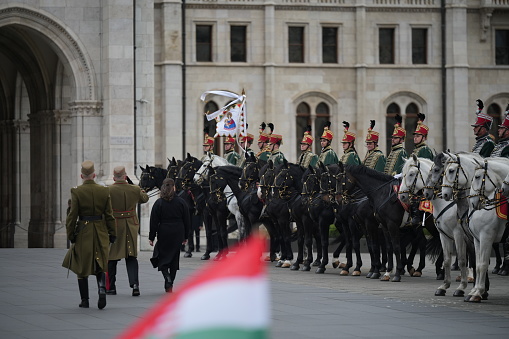 Budapest, Hungary - March 15, 2023: Budapest National day.