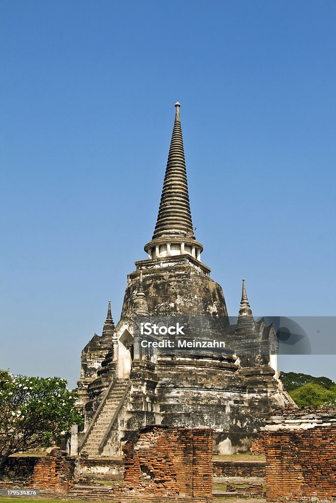 Famoso Templo área Wat Phra Si Sanphet - Royalty-free Anterior Foto de stock