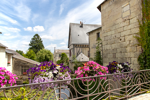 Beautiful houses in Langeais, France.