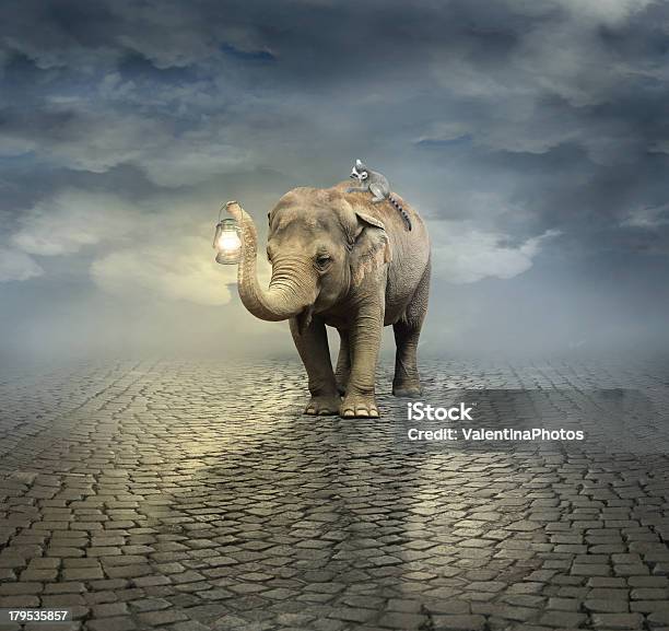 On The Road Stock Illustration - Download Image Now - Elephant, Surreal, Surrealism