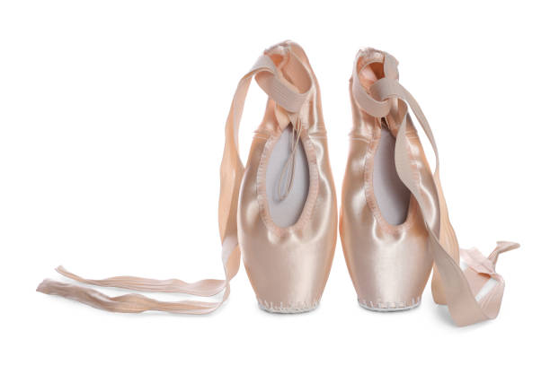 istock Ballet shoes. Elegant pointes isolated on white 1795379200