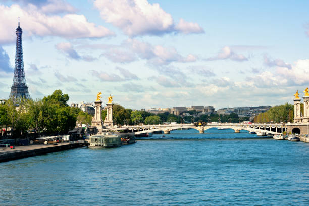 istock Landscape with the Eiffel Tower and the Bridge 1795382448