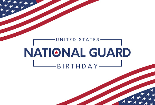 United States National Guard Birthday poster. Vector illustration. EPS10