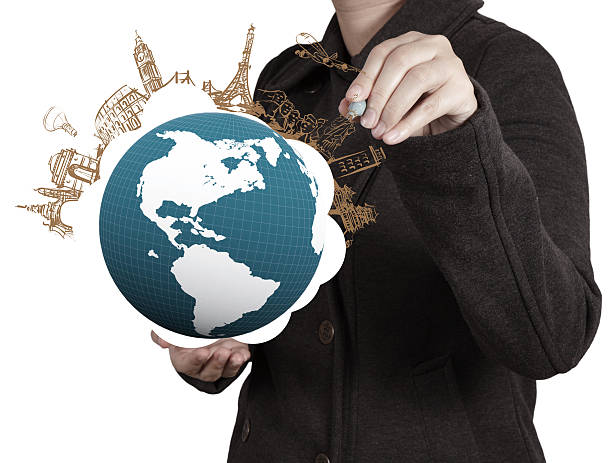 istock hand draws airplane travel around the world 179538375